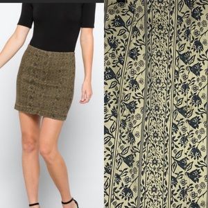 Free People Modern Denim Floral Print Skirt Stitchfix Size 10 New